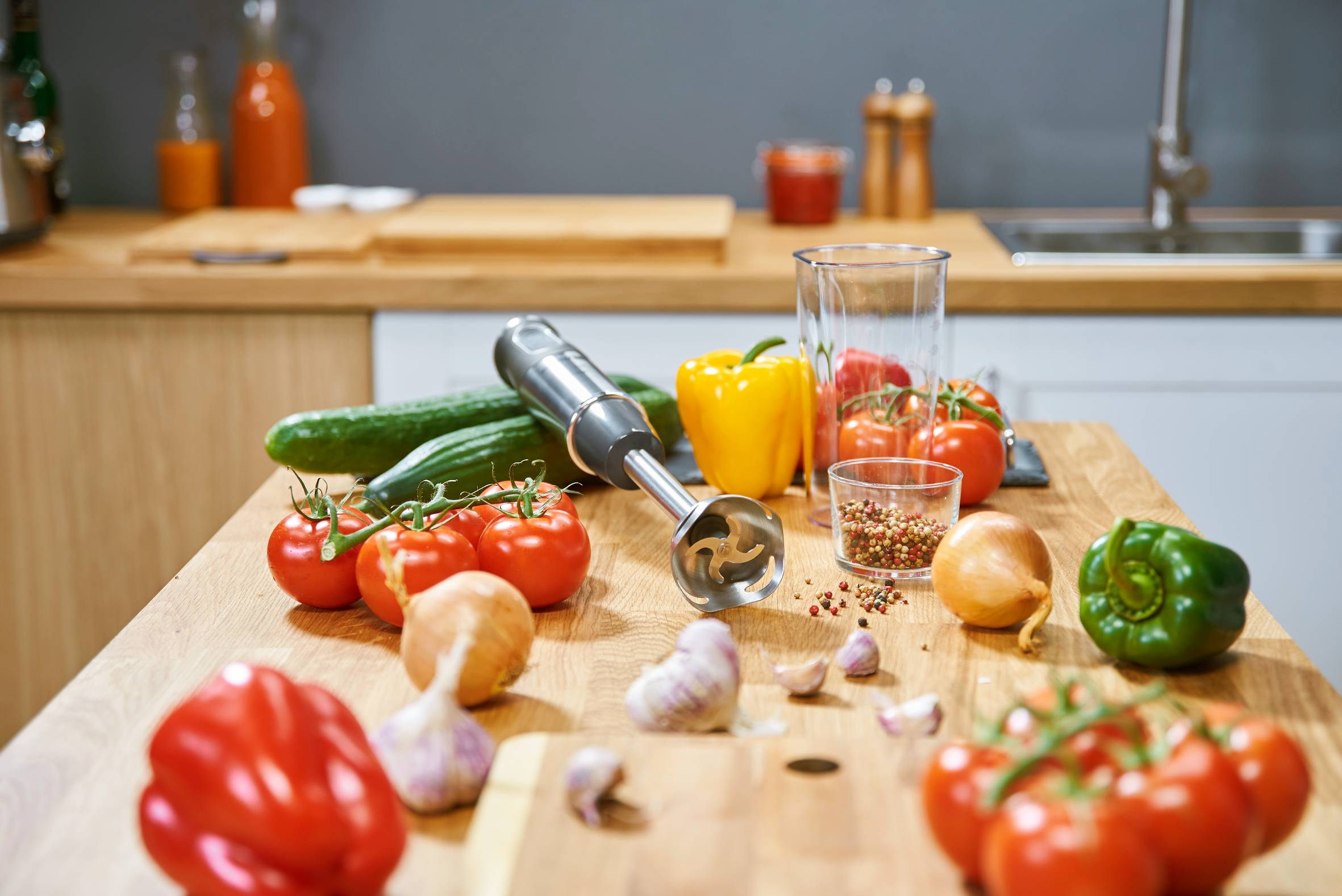 Tyčový mixér Tefal Quickchef 2v1 HB659838 Nerezový/Černý