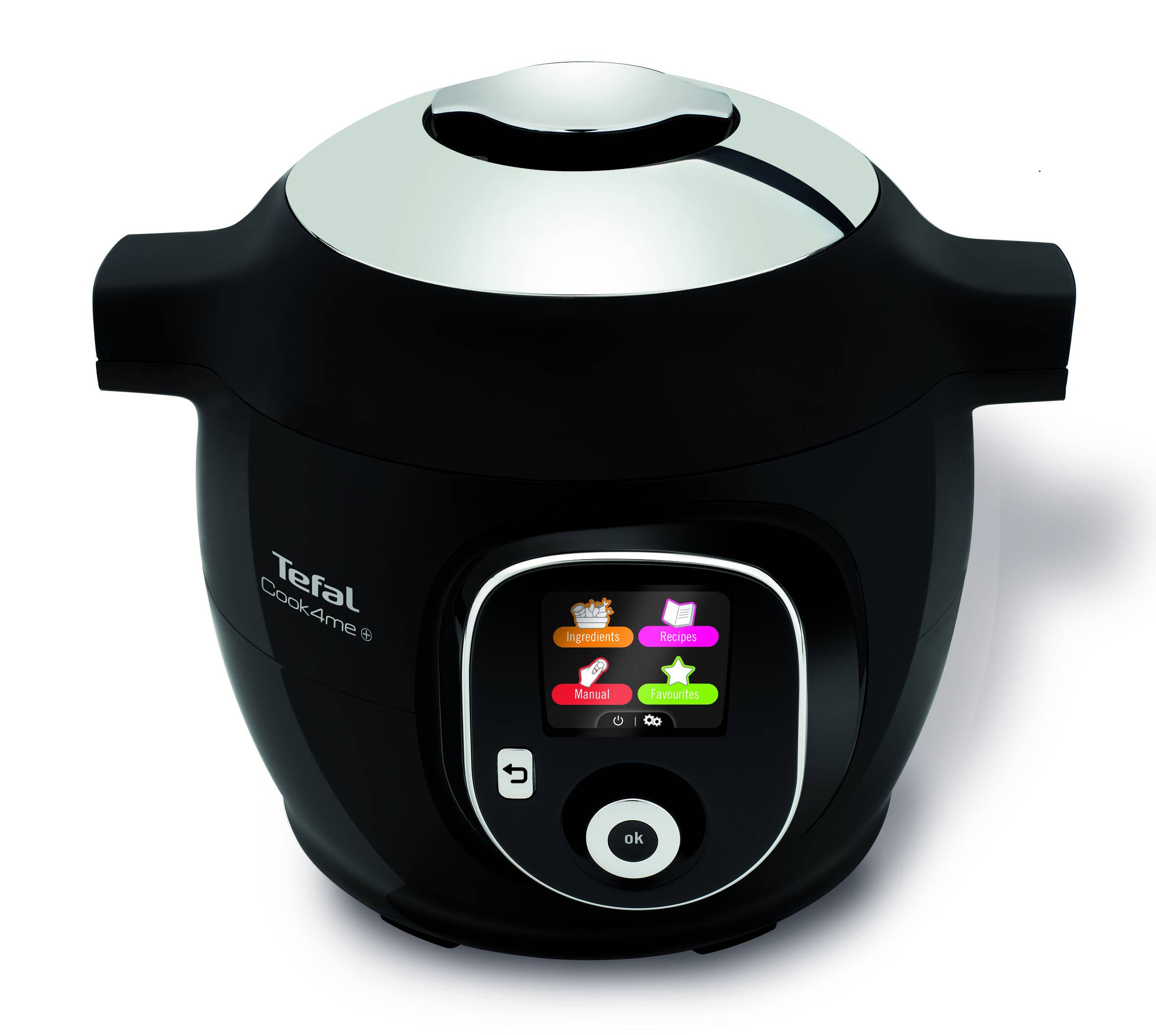 Chytrý multifunkční hrnec Tefal Cook4Me+ s víkem Extra Crisp CY85XF2, černý