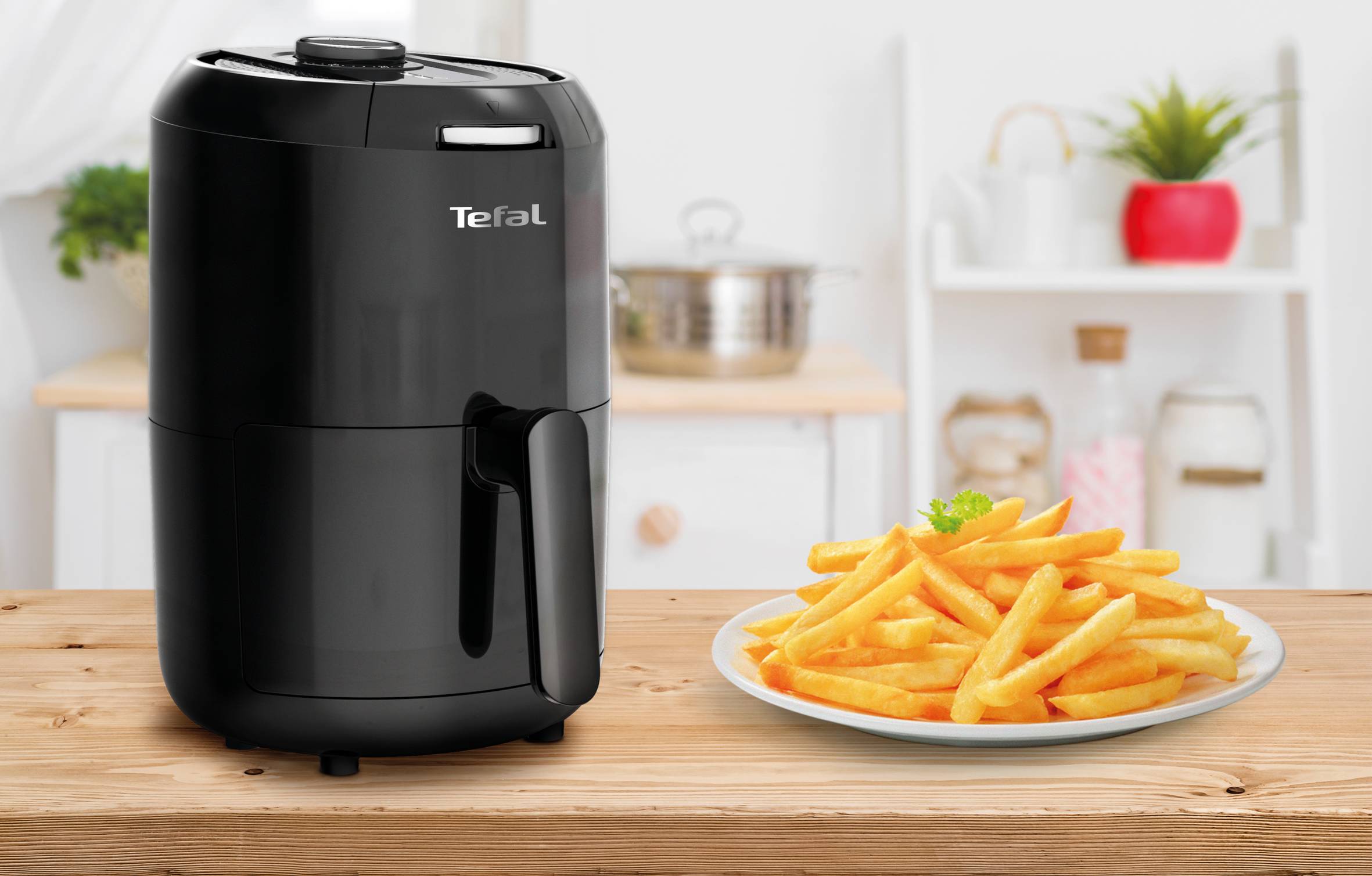 Malá horkovzdušná fritéza Tefal Easy Fry Compact EY101815 Černá