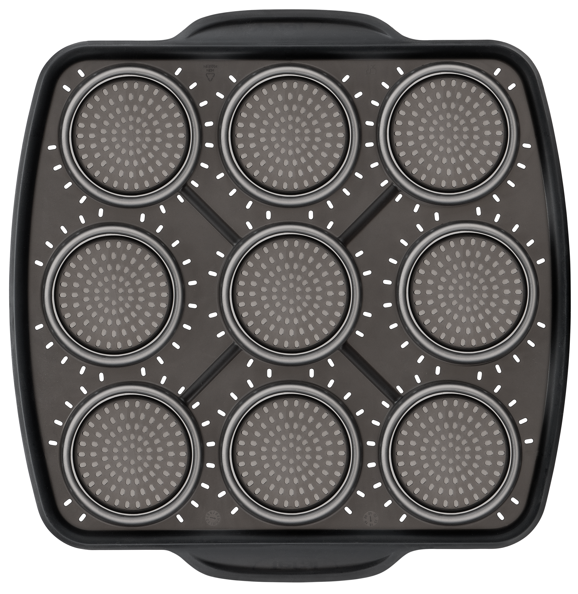 Forma na 9 muffinů Tefal CrispyBake J4174714 Šedá 30x29 cm