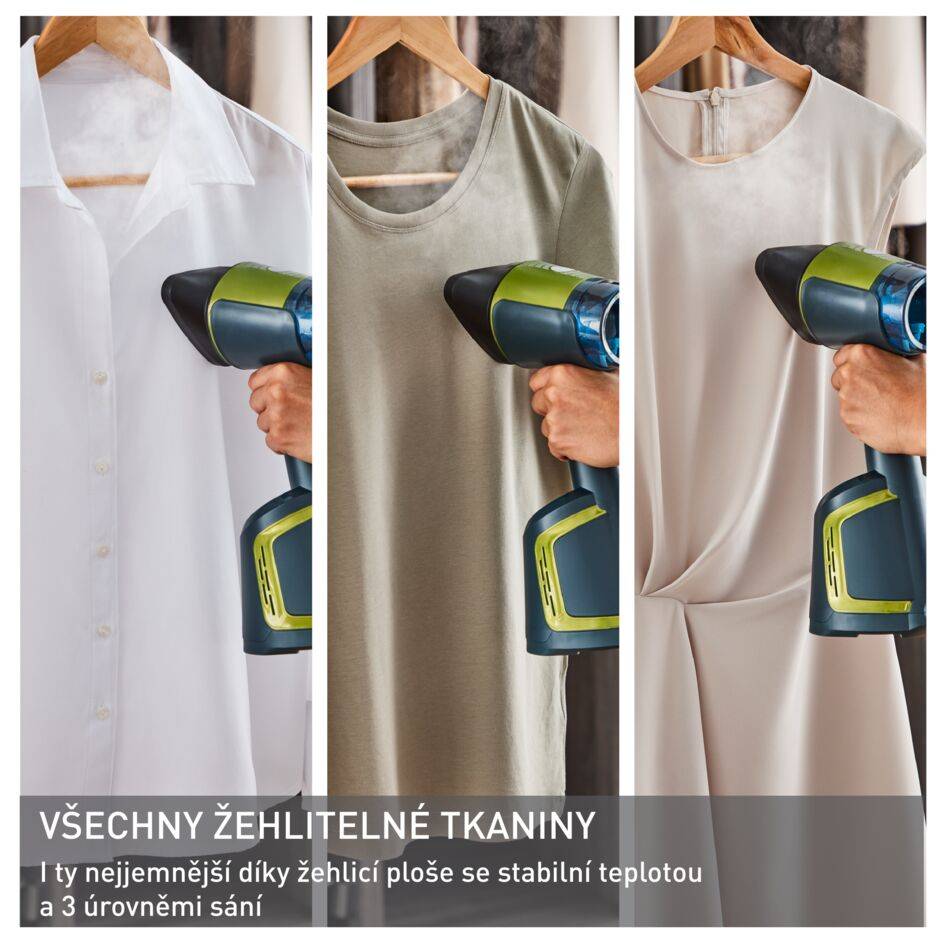 Nasávací ruční napařovač a žehlička 2v1 Tefal AeroSteam DT9810F0 Černý