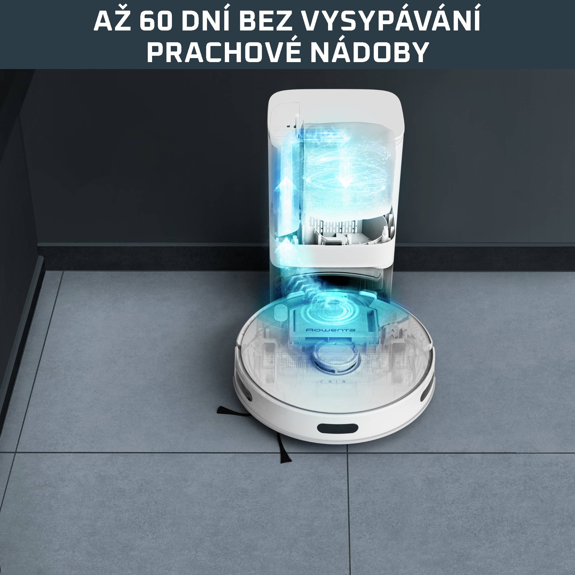 Robotický vysavač Rowenta X-Plorer S75s+ 4v1 Laser Auto Empty 2700Pa RR8587WH
