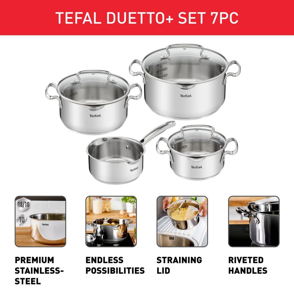 Sada nádobí Tefal Duetto+ G719S735 7 ks 16/16/20/24 cm