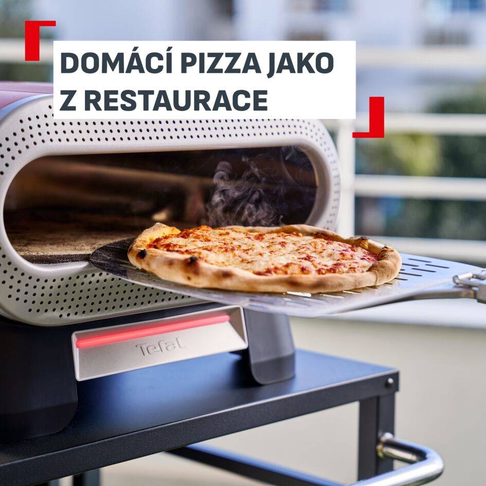 Elektrická venkovní trouba na pizzu Tefal Pizza Pronto JM600TE0 červenohnědá