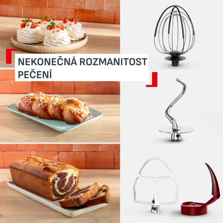 Bake Partner +, Kitchen Machine, 1100W Motor, 5 Versatile Attachments