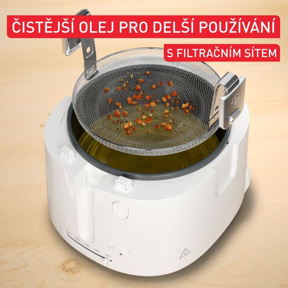 Olejová fritéza Tefal Filtra Vision FF2541E0 Bílá