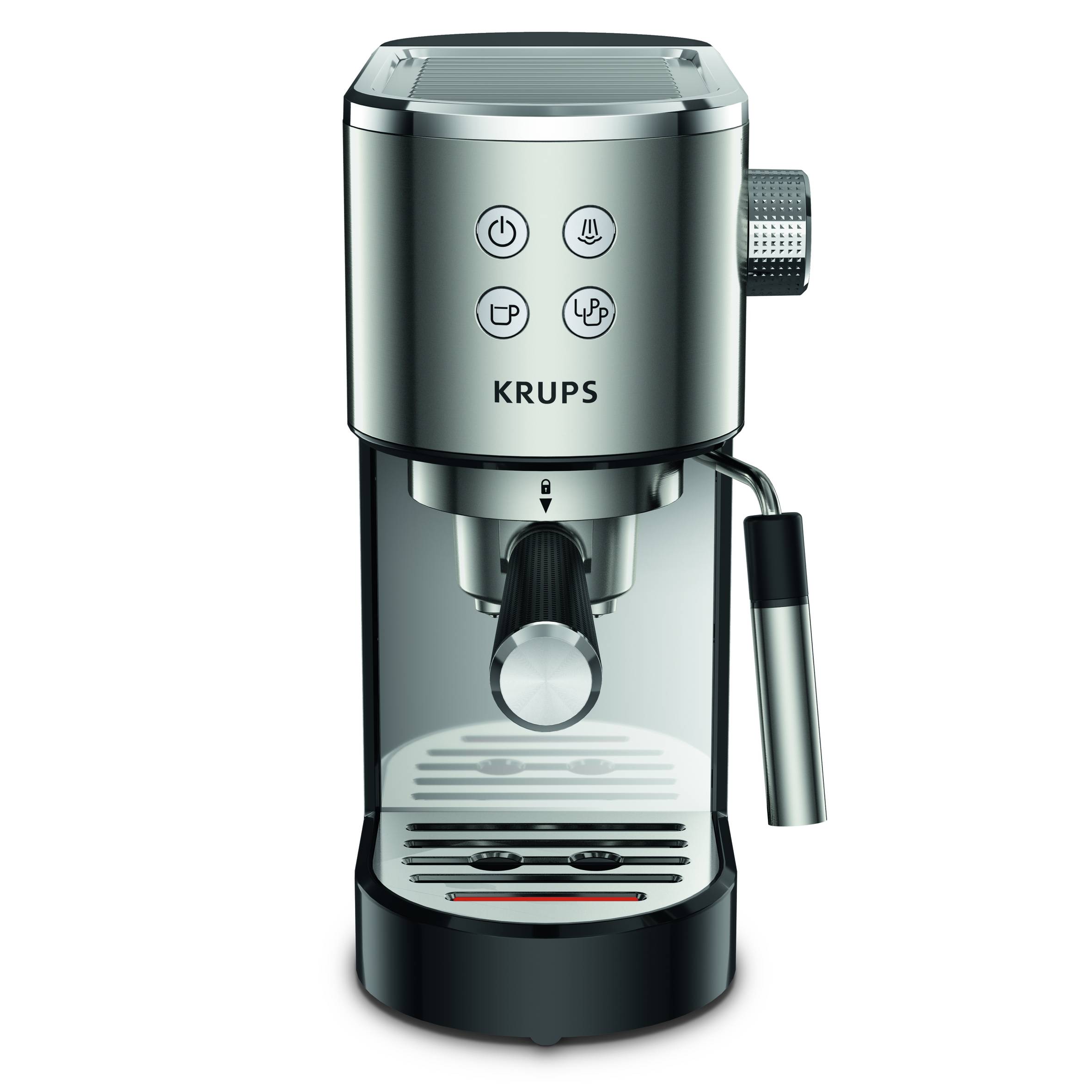 Pákový kávovar KRUPS Espresso Steam & Pump Virtuoso XP442C11 Černý/Nerez