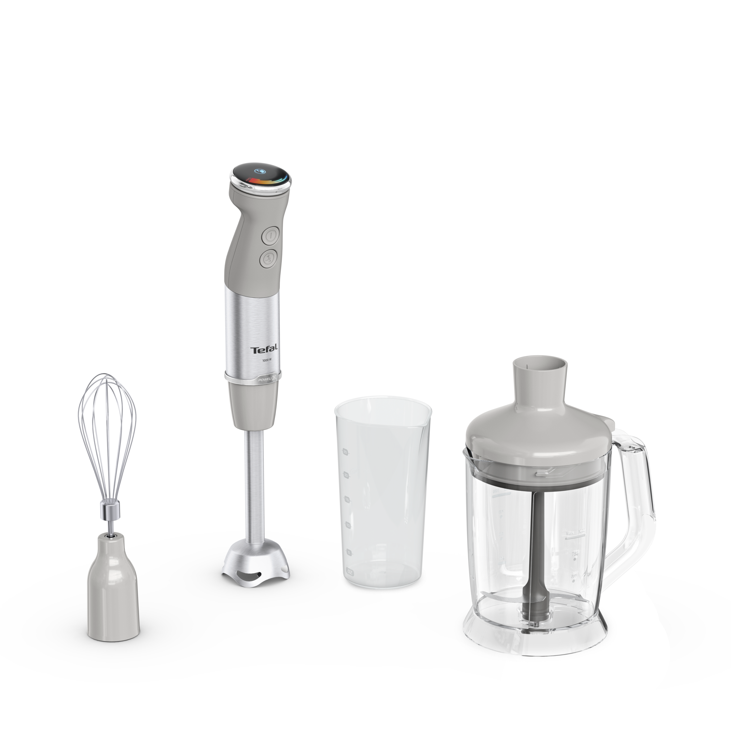 Tyčový mixér Tefal Quickchef+ 3v1 XL HB67MB30 šedý