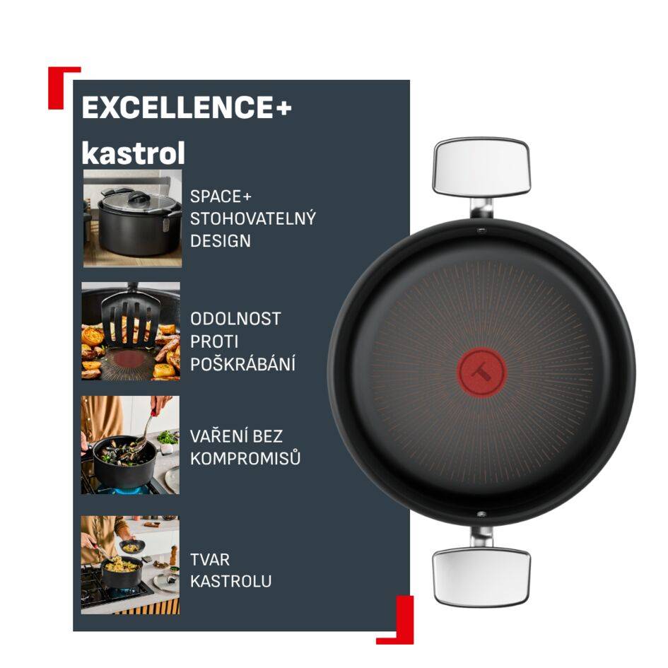 Pánev Tefal Excellence+ kastrol s poklicí G3284443 20cm