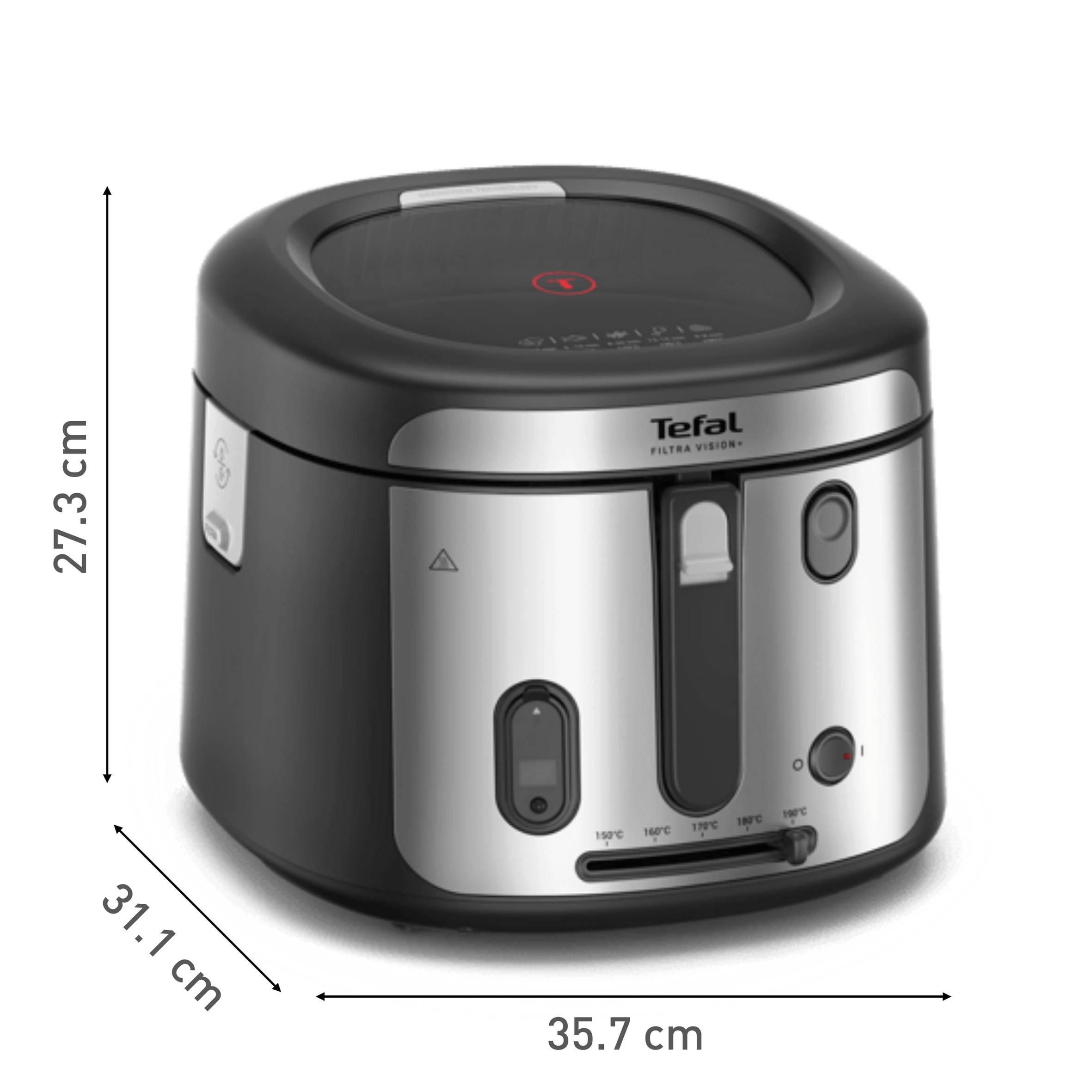Olejová fritéza Tefal Filtra Vision+, FF2588E0, černá