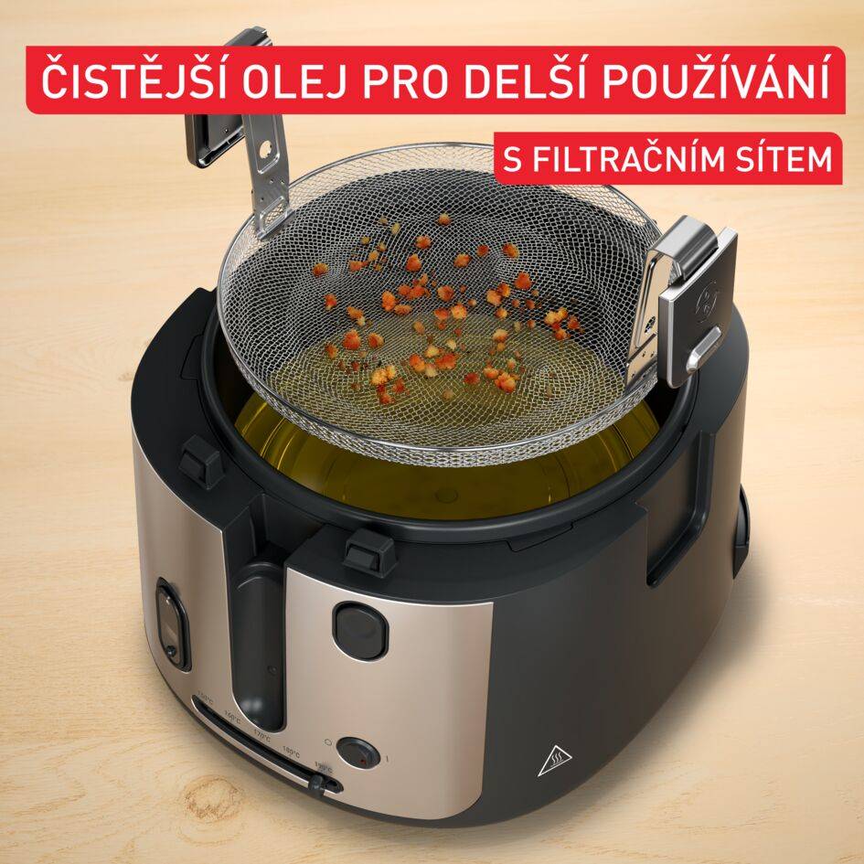 Olejová fritéza Tefal Filtra Vision+ FF2588E0 černá