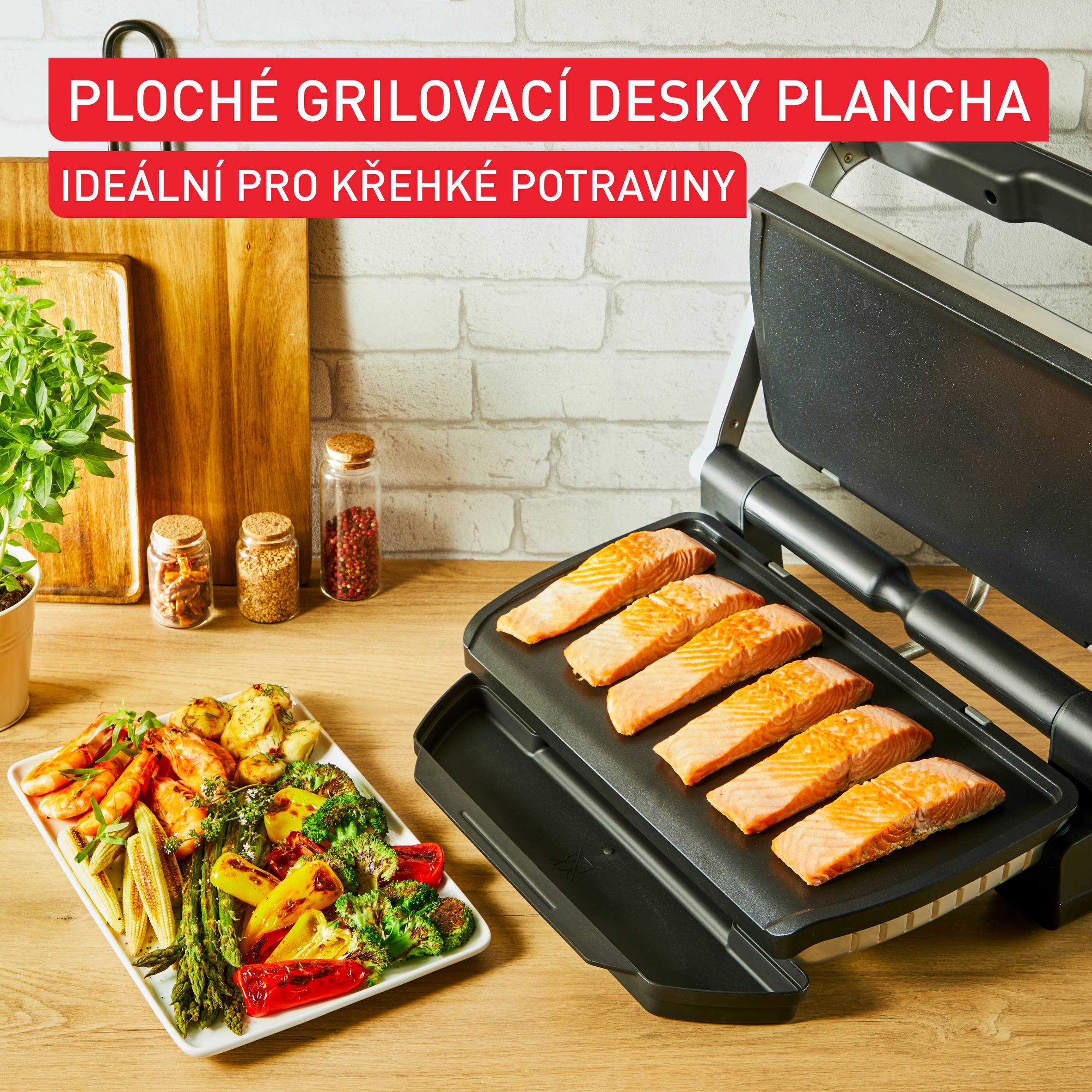 Grilovací desky plancha pro Tefa OptiGrill+ XL, XA729810