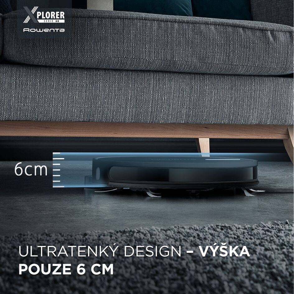 Robotický vysavač Rowenta X-plorer S60 4v1 Allergy 6cm RR7447WH