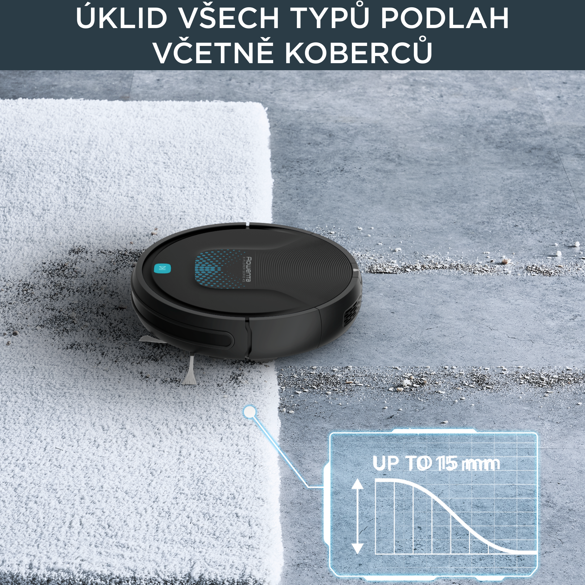 Robotický vysavač Rowenta X-plorer S45 Aqua 4v1 RR8275WH