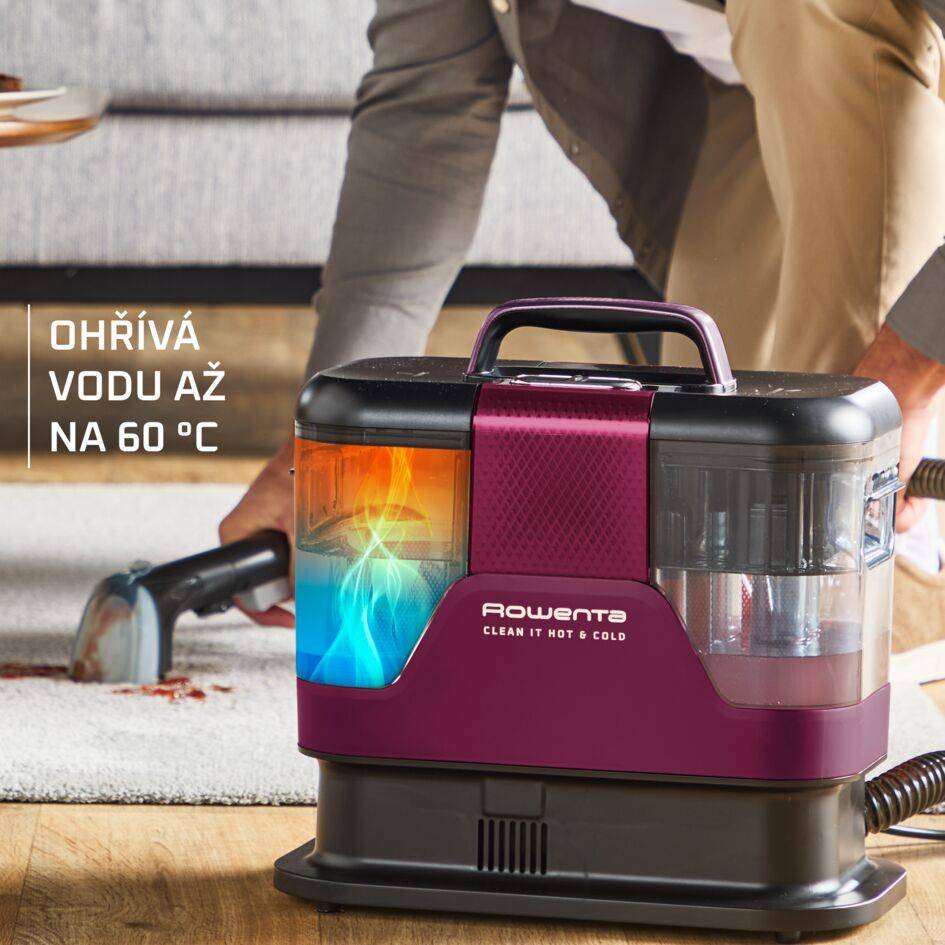 Multifunkční čistič čalounění a koberců Rowenta Clean It Hot & Cold IN7010F0