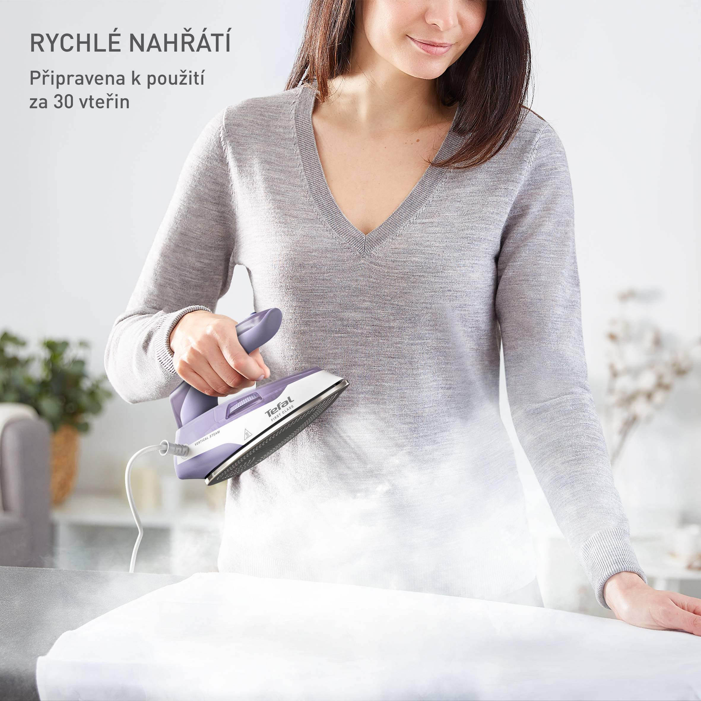 Napařovací žehlička Tefal First Class DB1612E0 Fialová/Bíla