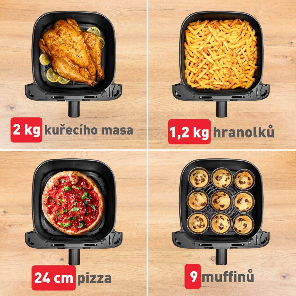 Horkovzdušná fritéza Tefal Easy Fry Mega 7,5 l EY855AE0 Krémová