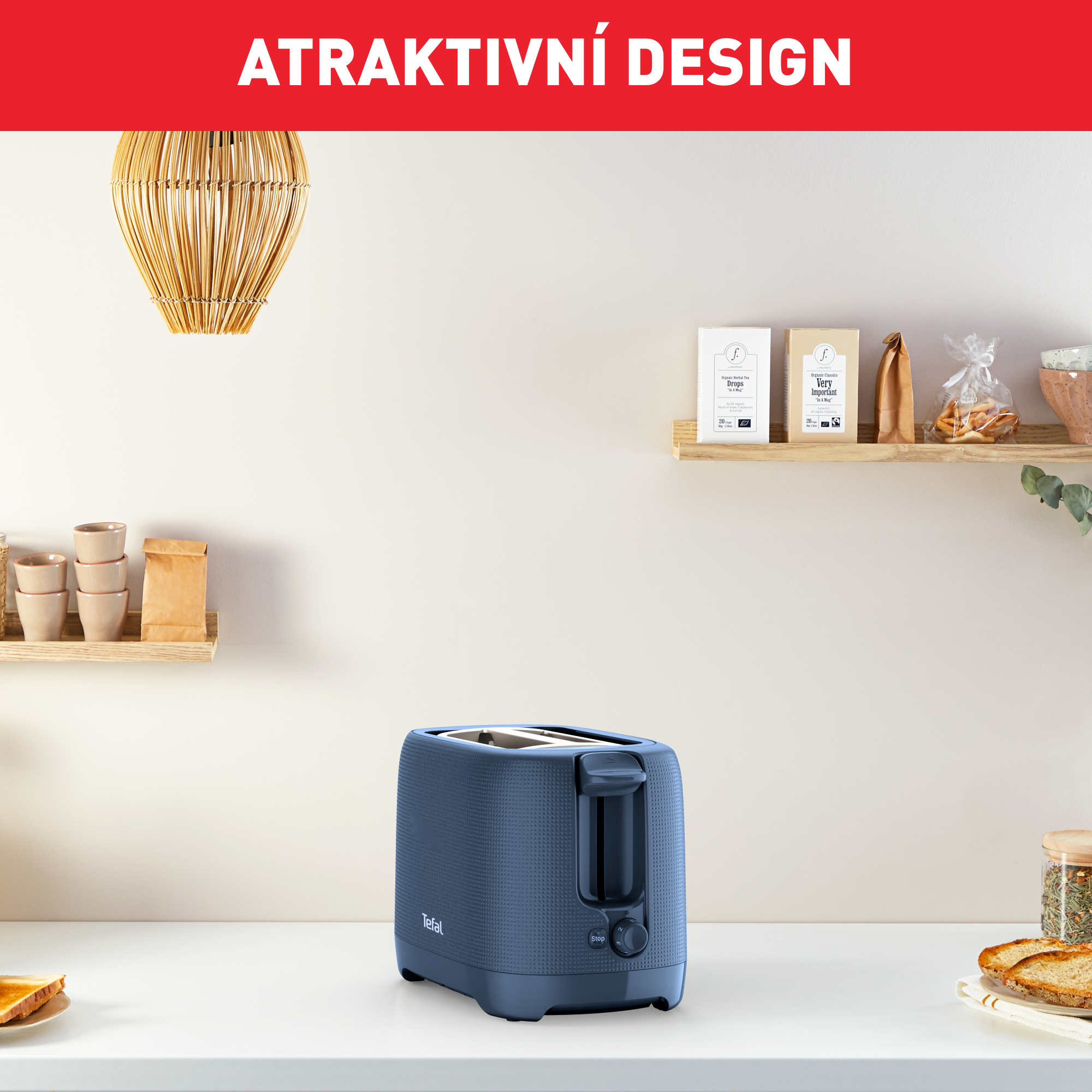 Topinkovač Tefal Morning TT2M1410 Modrý