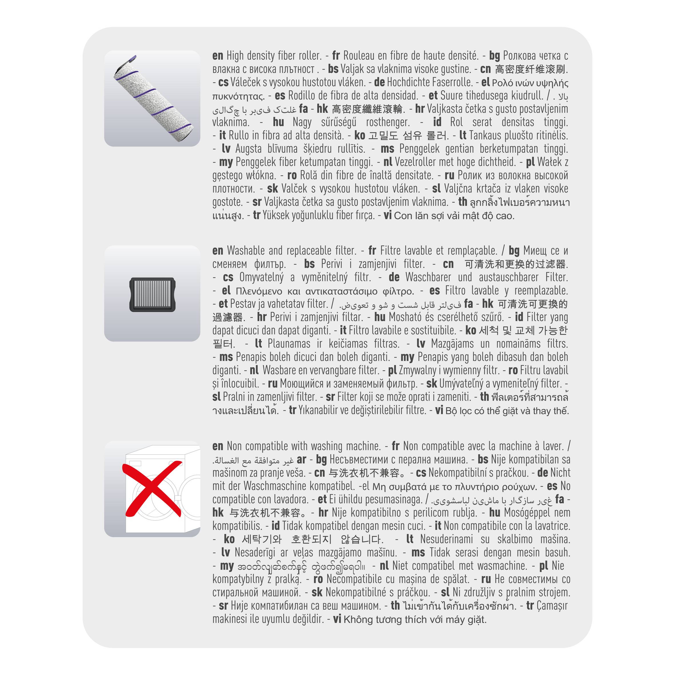 ZR336A01 X-Clean 10 Rowenta Sada příslušenství pro bezdrátový vysavač na mokré a suché vysávání