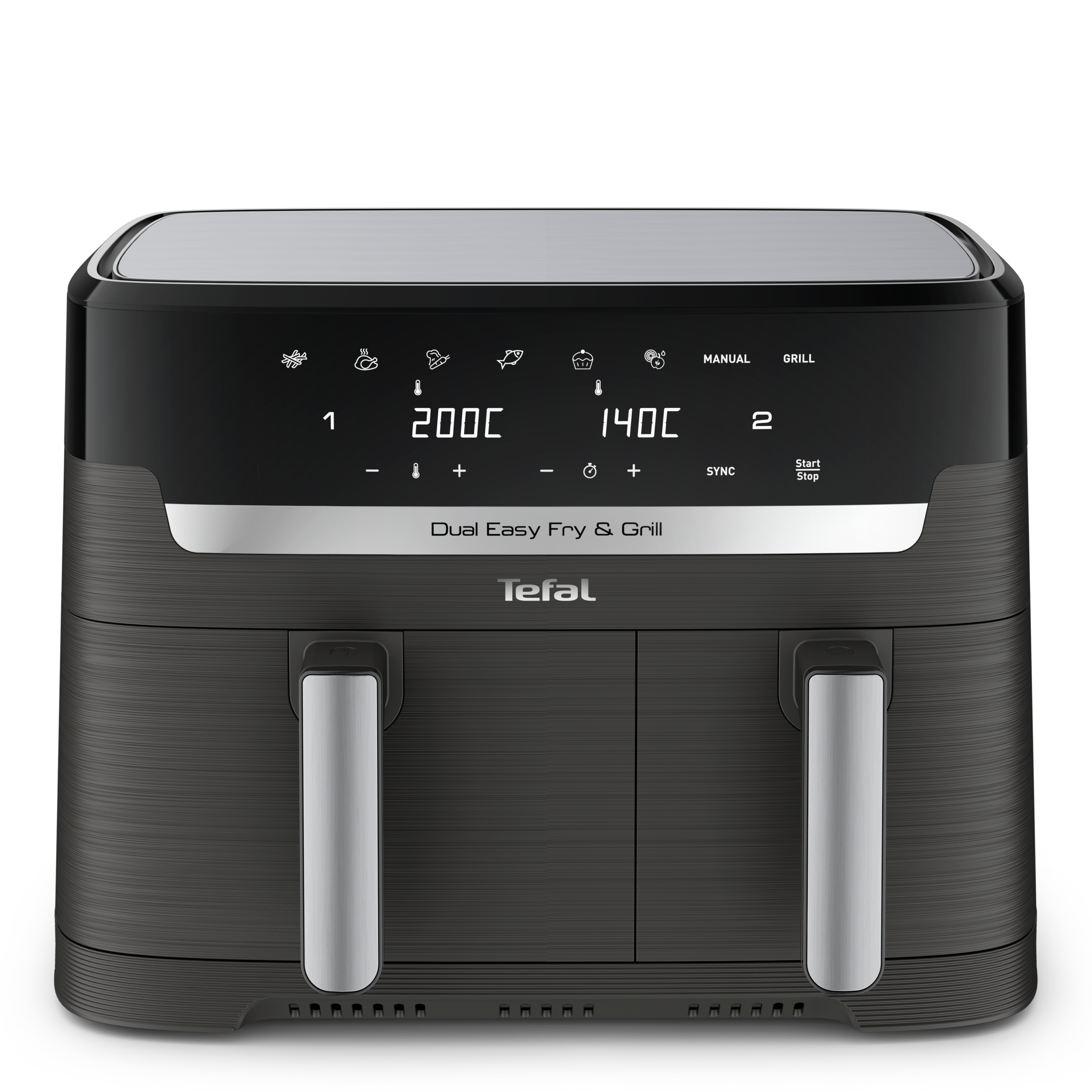 Horkovzdušná fritéza Tefal Dual Easy Fry & Grill EY905B10 Černá