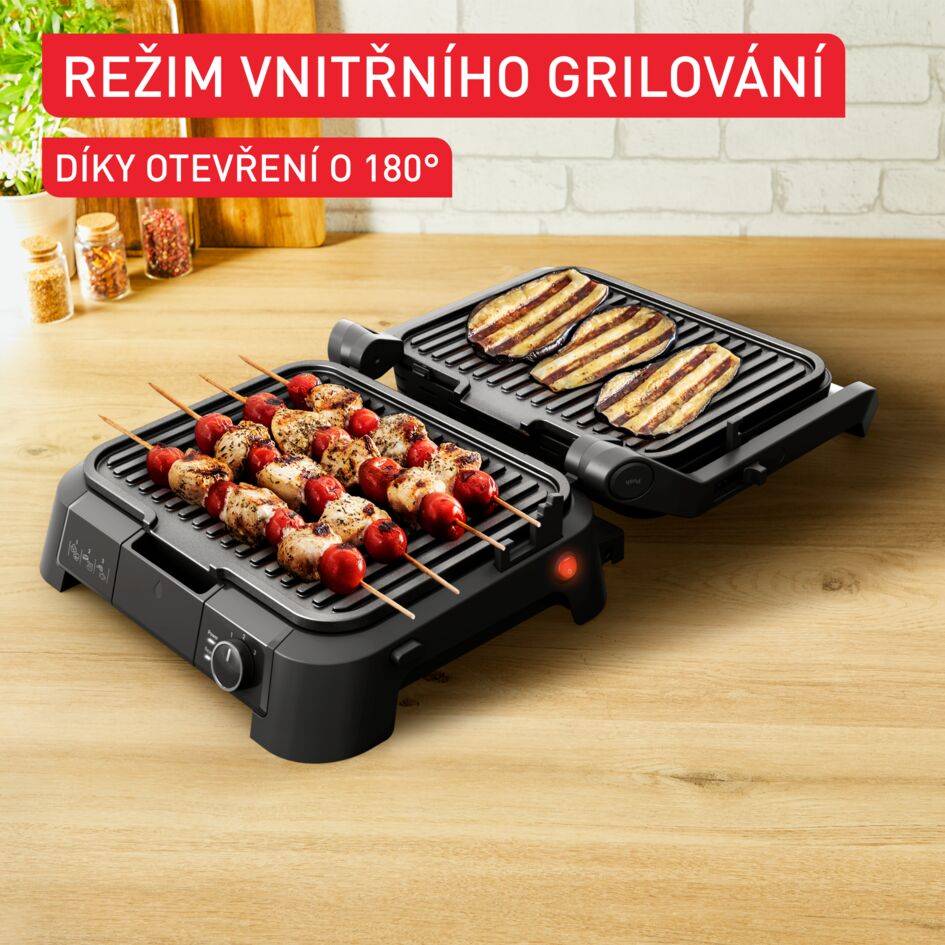 Elektrický gril Tefal SuperGrill 3v1 GC510DE0 Nerez