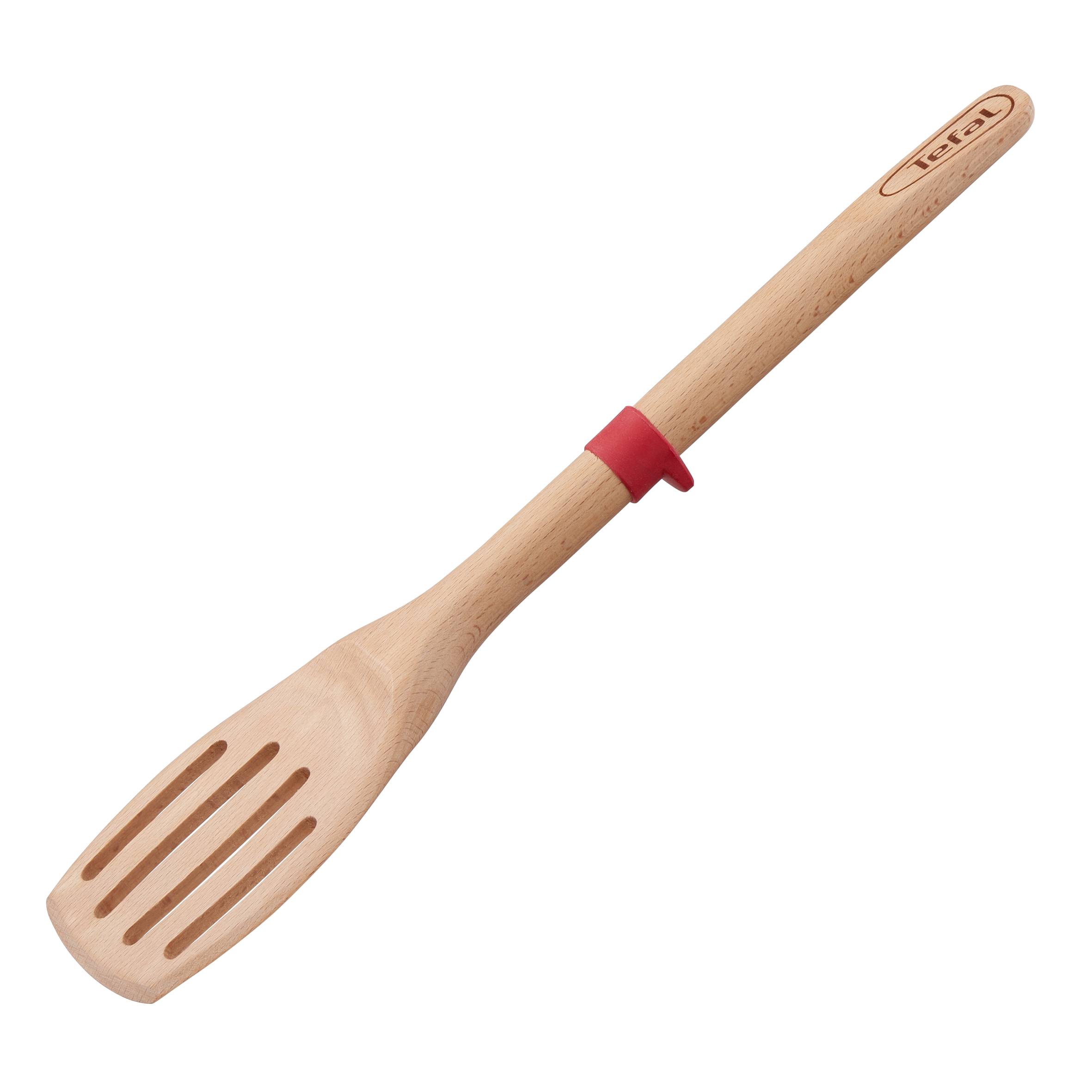 Dřevěná obracečka s otvory Tefal Ingenio Wood K2303314 Červená 32 cm