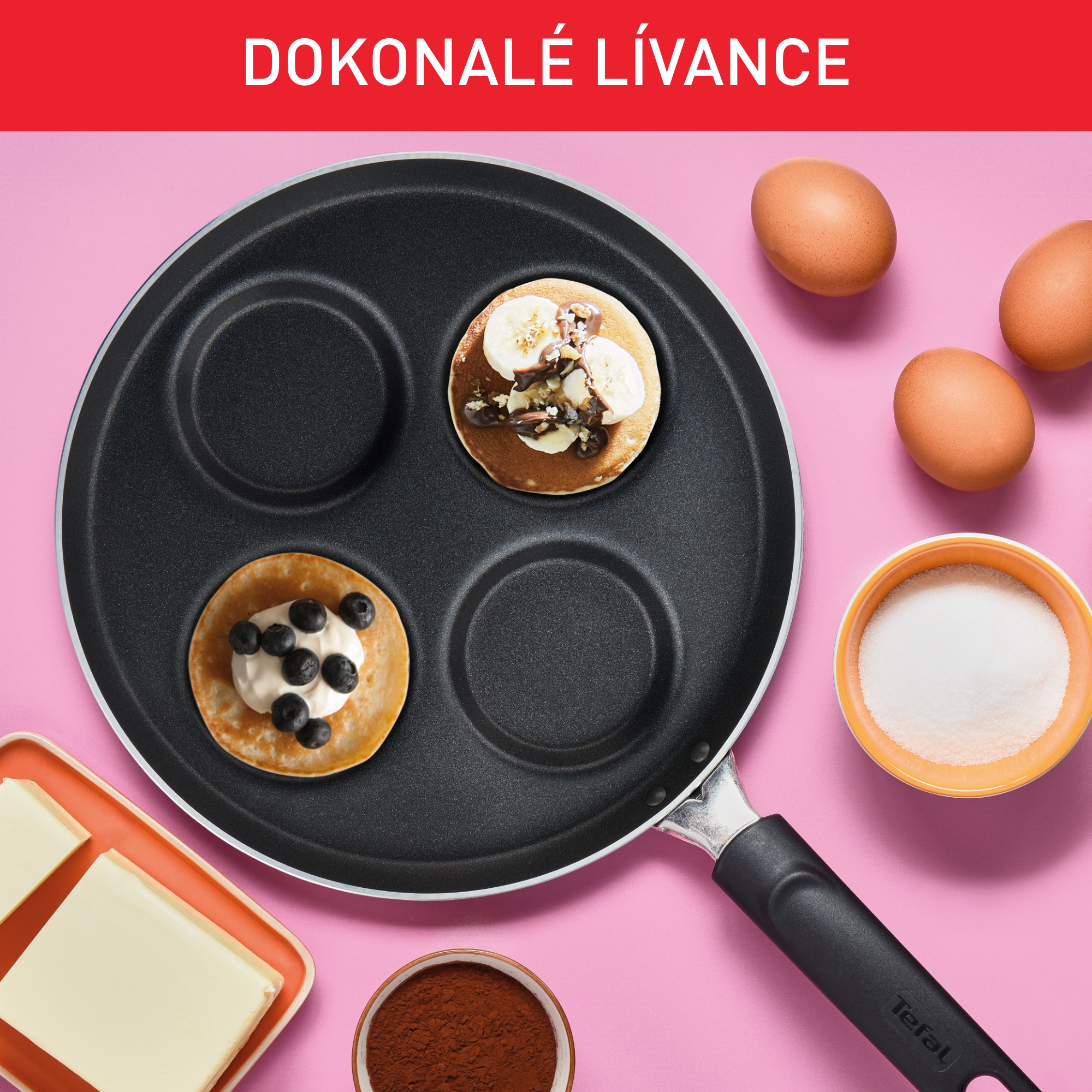 Lívanečník Tefal Pancake Time 25cm D5292072 černá