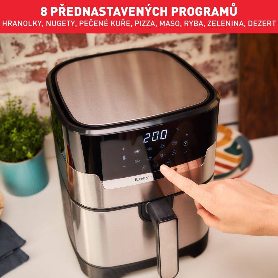 Horkovzdušná fritéza s grilem Tefal Easy Fry & Grill 2v1 Digital EY505D15 Nerezová/Černá