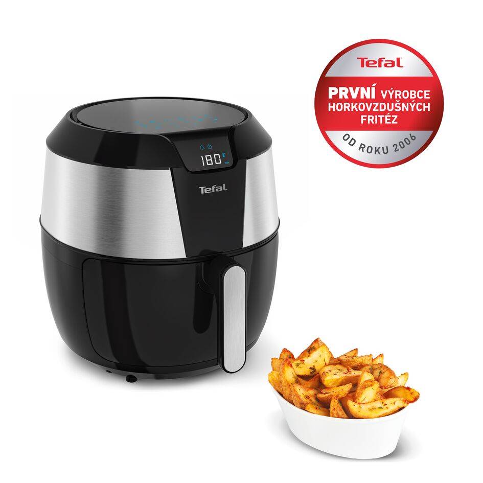Horkovzdušná fritéza Tefal Easy Fry XXL Digital EY701D15 Nerezová/Černá