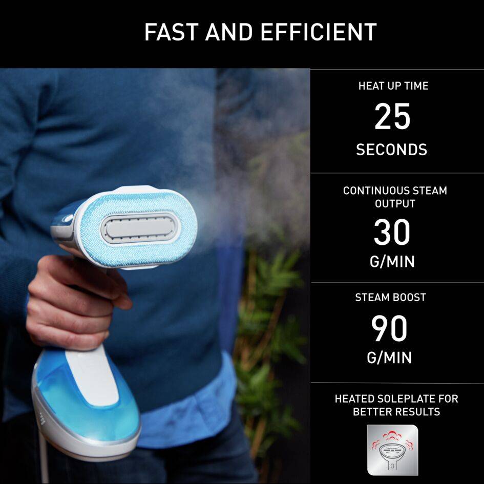 Napařovač oděvů Tefal Pure Tex DT9530E1 Světle modrý/Bílý