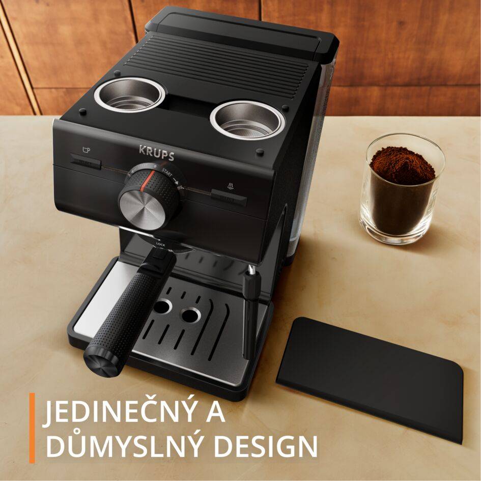 Pákový kávovar KRUPS Authentic XP381810 černý