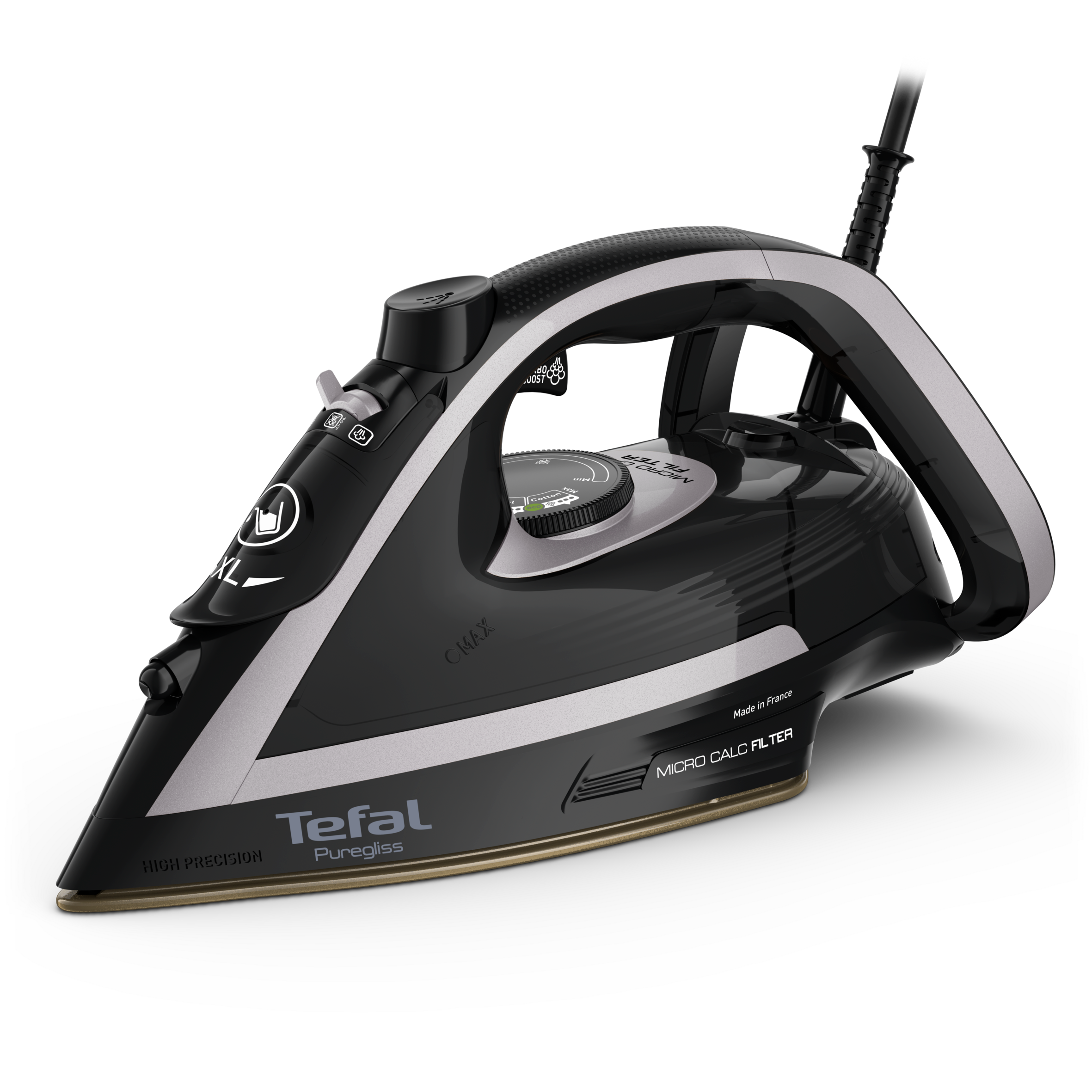 Napařovací žehlička Tefal Puregliss FV8062E0 Stříbrná/Černá