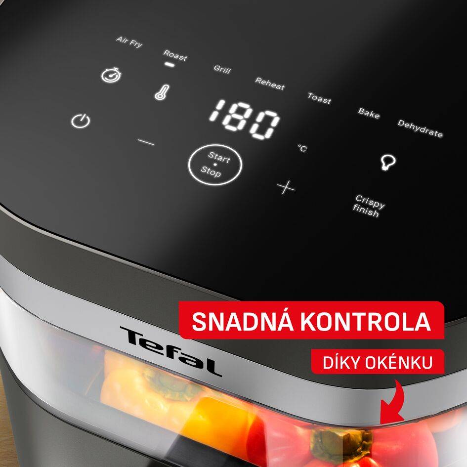 Horkovzdušná fritéza Tefal INFRARED AIR FRYER 7L, EY832HE0, tmavě šedá