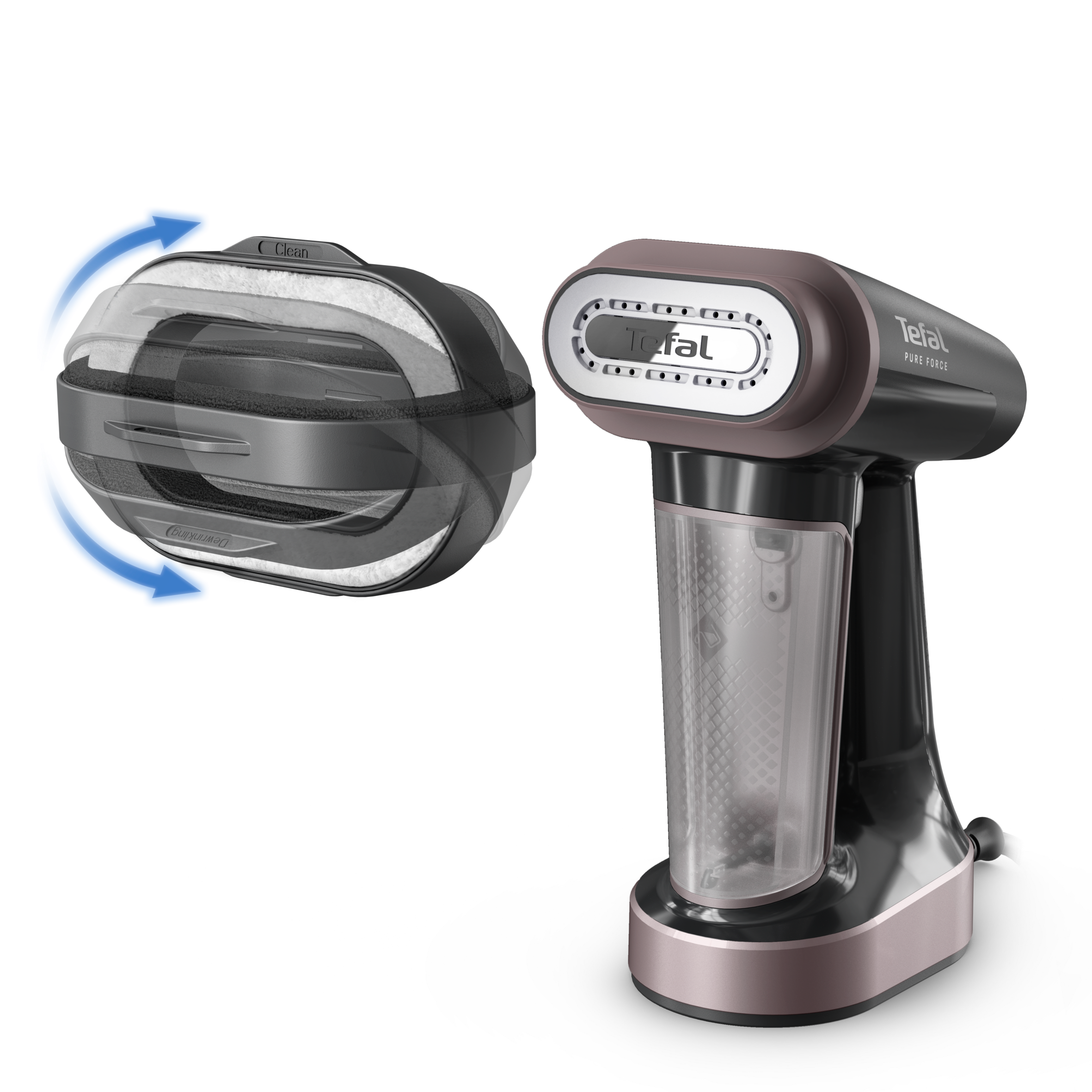 Pure Force, napařovač oděvů, 3v1 napařování, žehlení a odstraňování žmolků