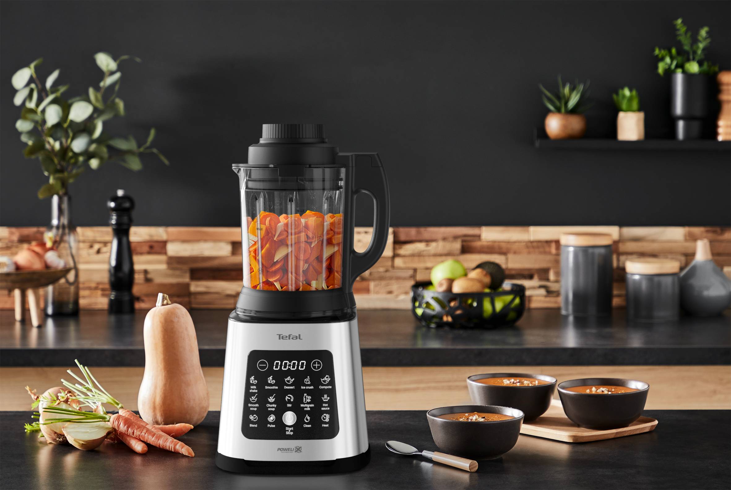 Stolní vysokorychlostní mixér Tefal PerfectMix Cook BL83SD30 Nerezový/Černý