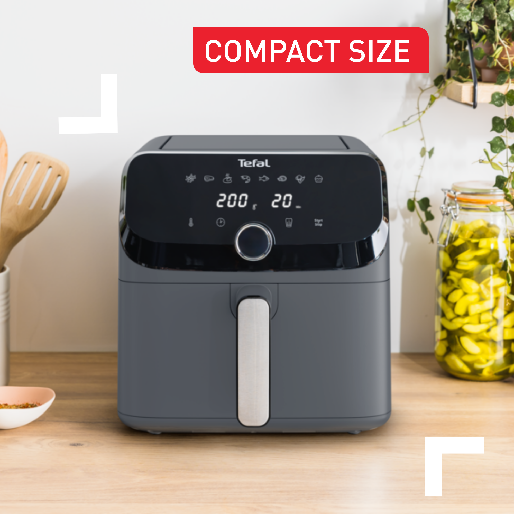 Horkovzdušná fritéza Tefal Easy Fry Mega EY855BE0 Tmavě šedá