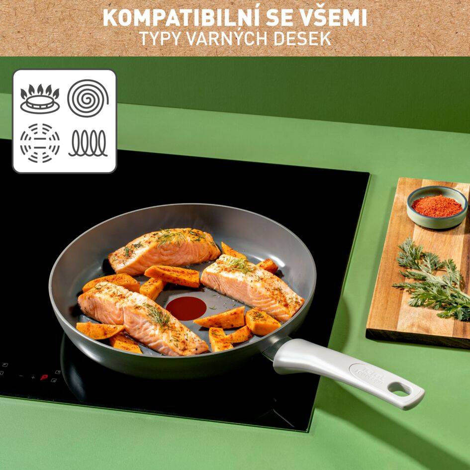 3dílná sada pánví Tefal Renew On 20/24/28&nbsp;cm C4279132 keramika