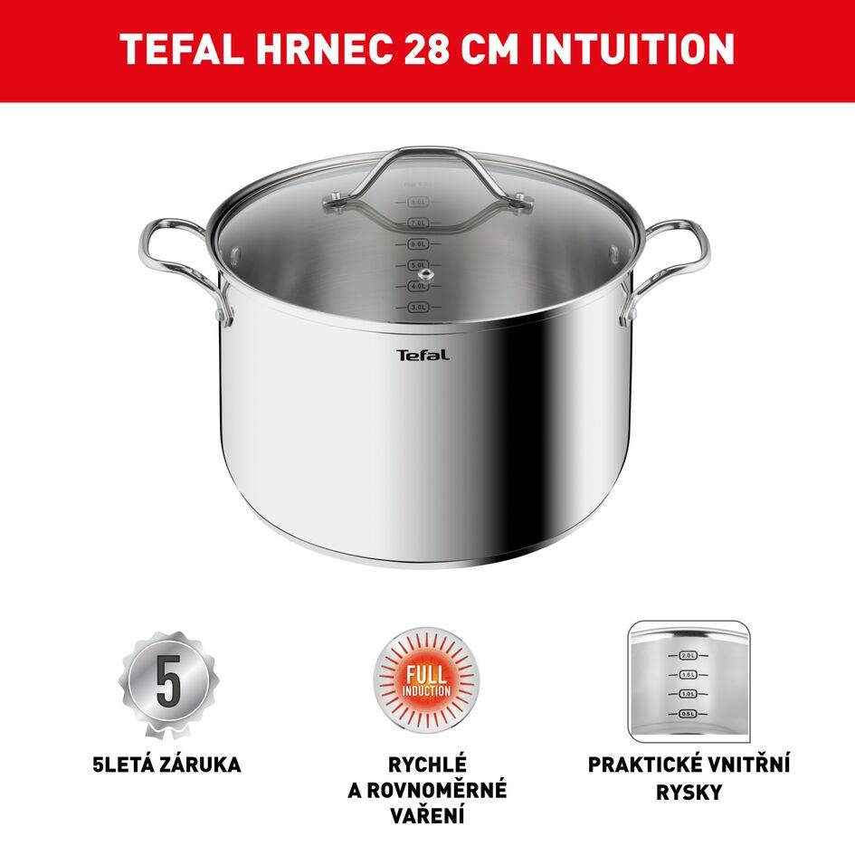 Kastrol s poklicí Tefal Intuition B8644474 20 cm