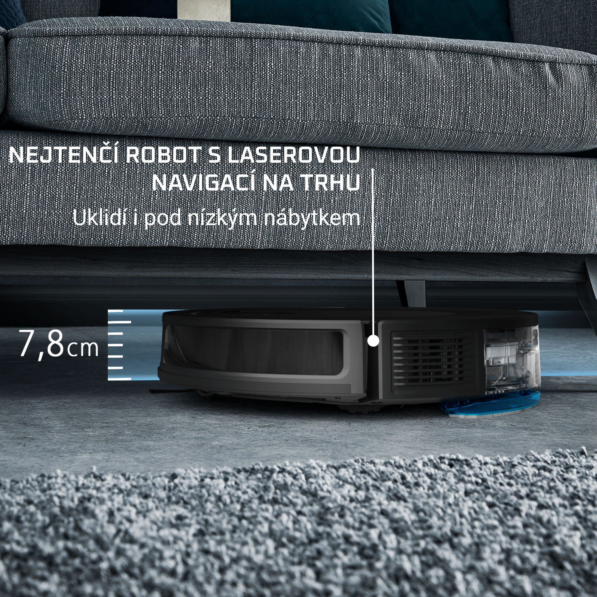 Robotický vysavač Rowenta X-PLORER S65 Laser RR8L65WH