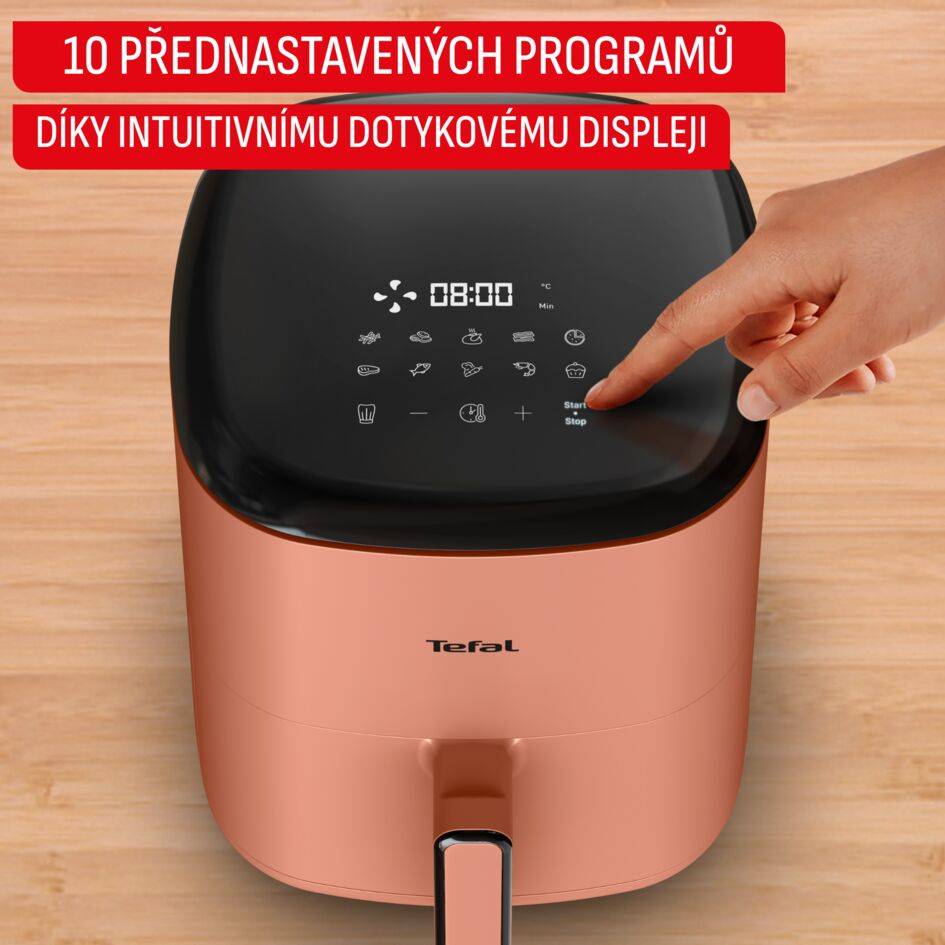 Horkovzdušná fritéza Tefal Easy Fry POP 5l EY245TE0 Terakotová barva