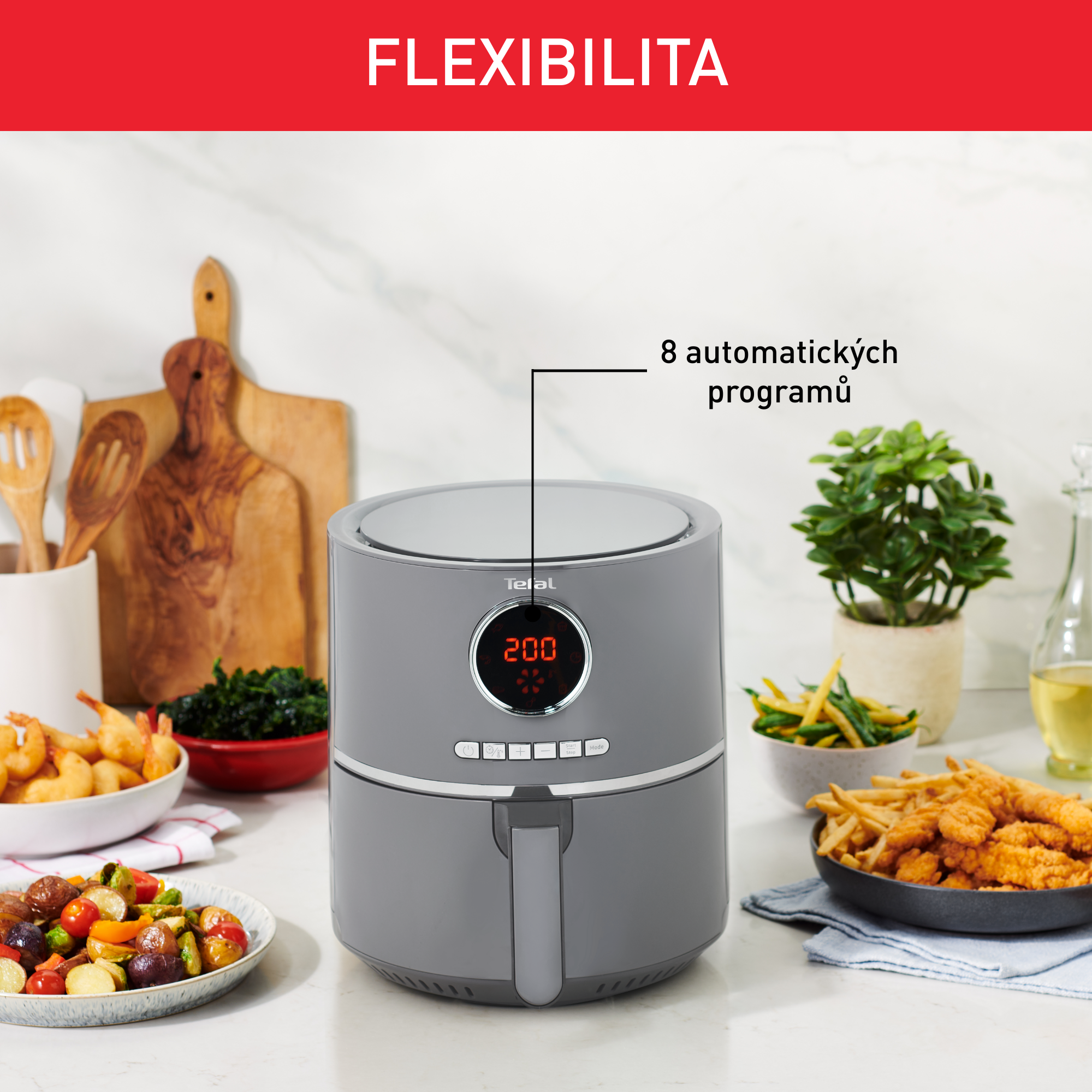 Horkovzdušná fritéza Tefal Ultra Fry Digital EY111B15