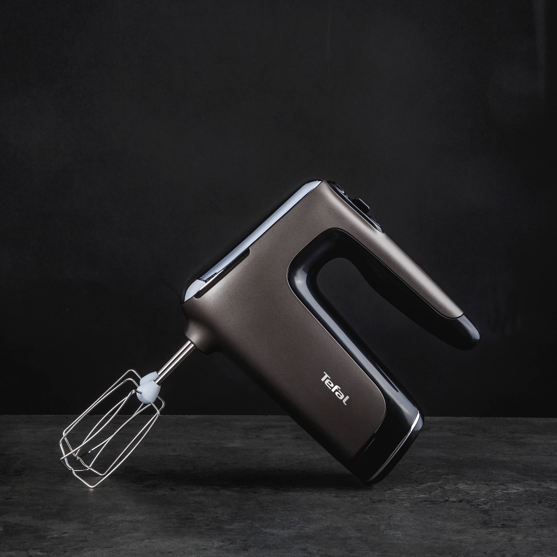 Tichý ruční mixér Tefal Powermix Silence HT650E38 Stříbrný/Černý