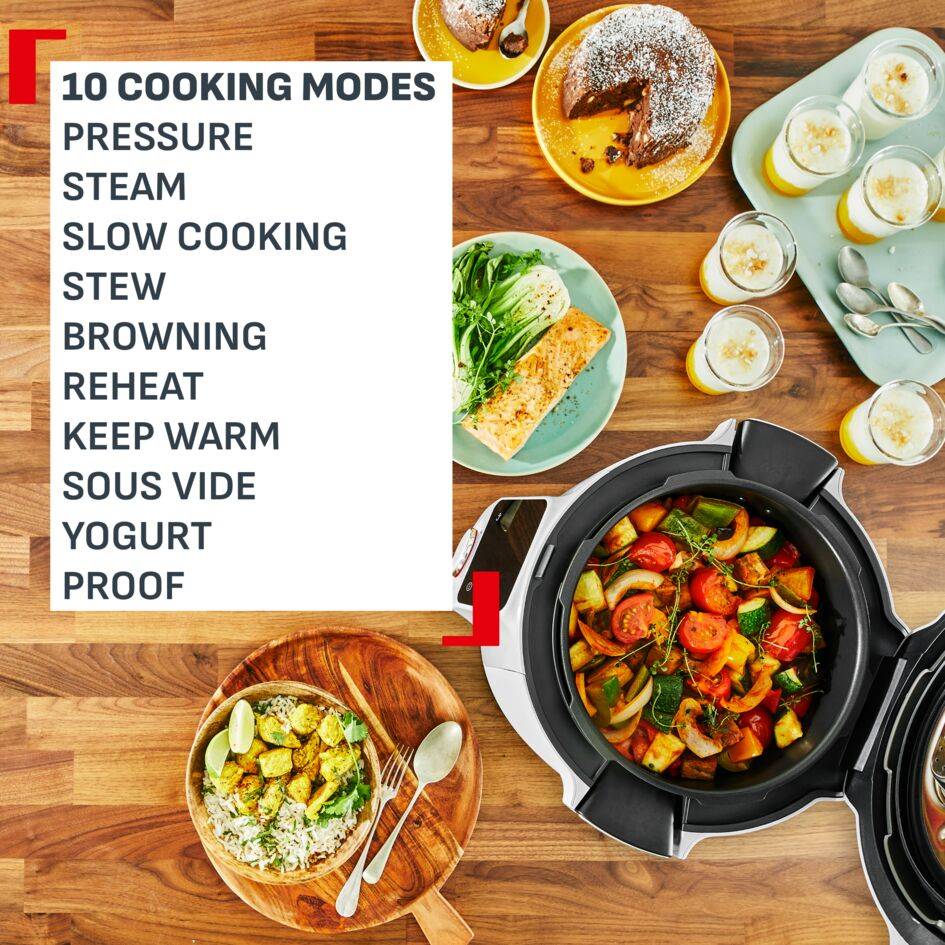 Multifunkční hrnec Tefal Cook4me Wi-Fi 10v1, CY9621F2, bílá