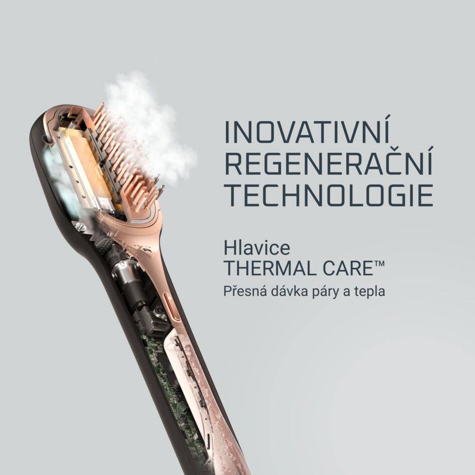 Regenerační parní kartáč na vlasy HAIR THERAPIST™ CF9940F0