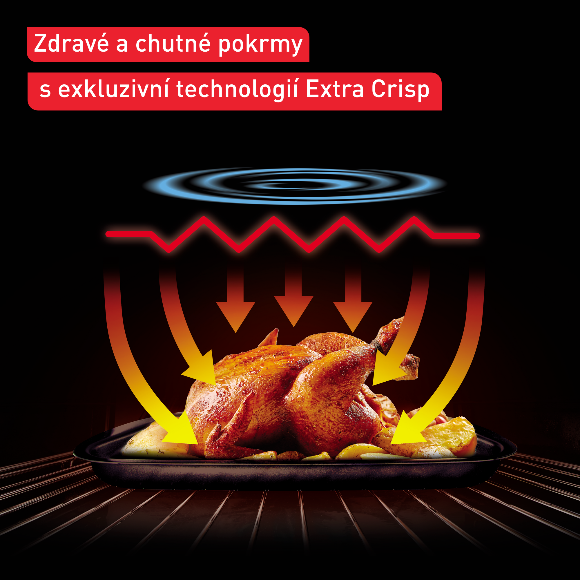 Velká rodinná horkovzdušná fritéza s troubou Tefal Easy Fry 20 l FW605810