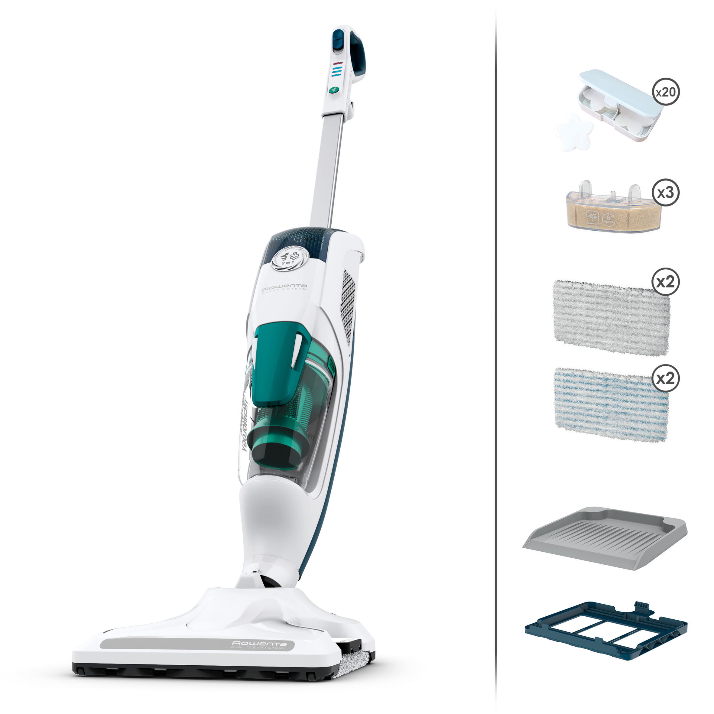 Parní mop Rowenta Clean & Steam Revolution RY7777WH