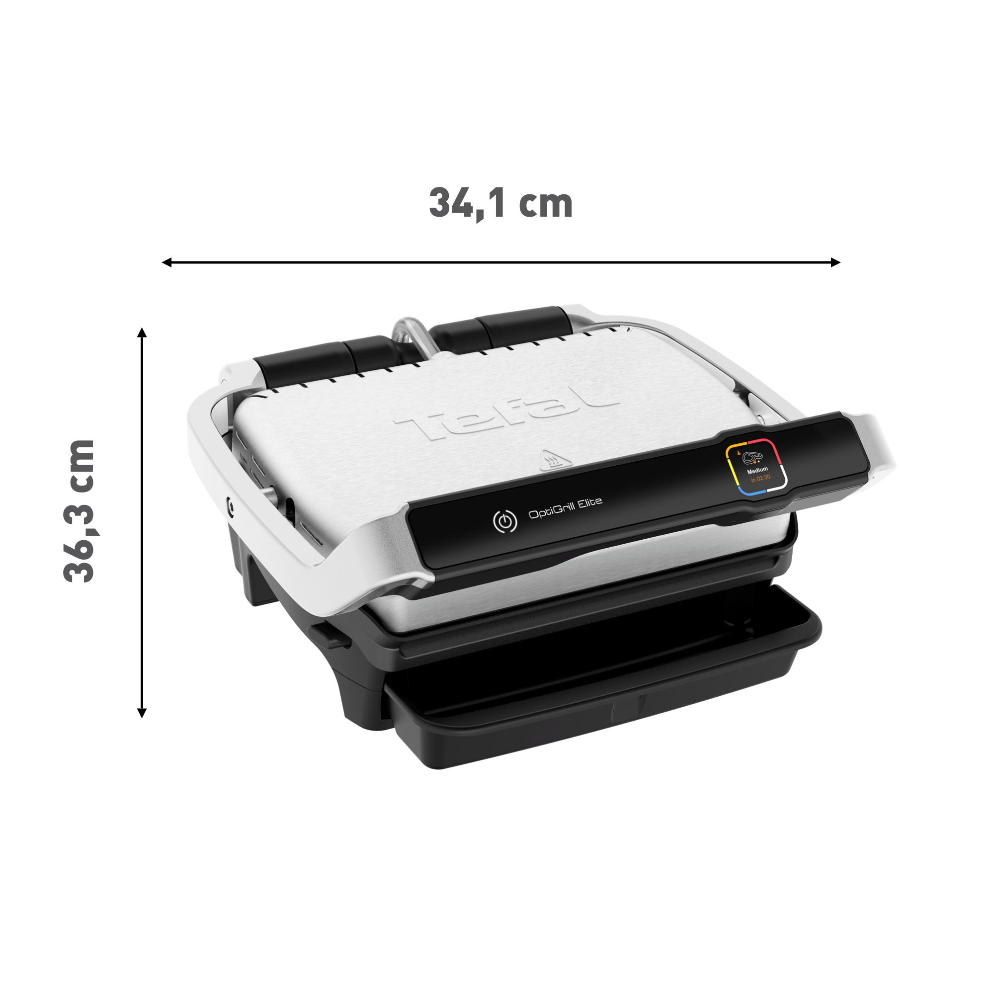 Elektrický domácí gril Tefal OptiGrill Elite GC750D30 Stříbrný/Černý