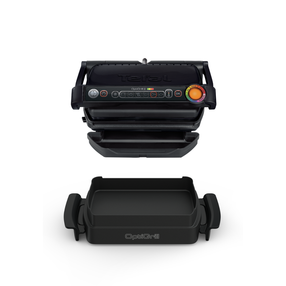 Elektrický gril Tefal OptiGrill+ Snacking & Baking GC714834 Černý