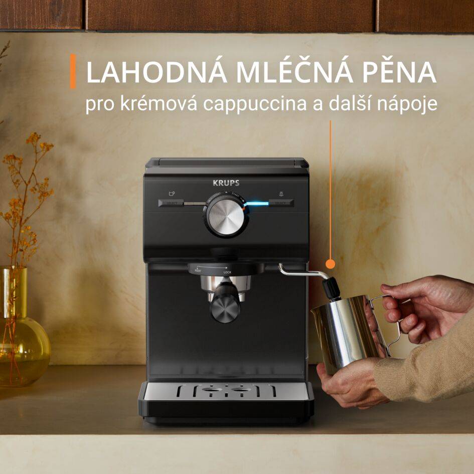 Pákový kávovar KRUPS Authentic XP381810 černý