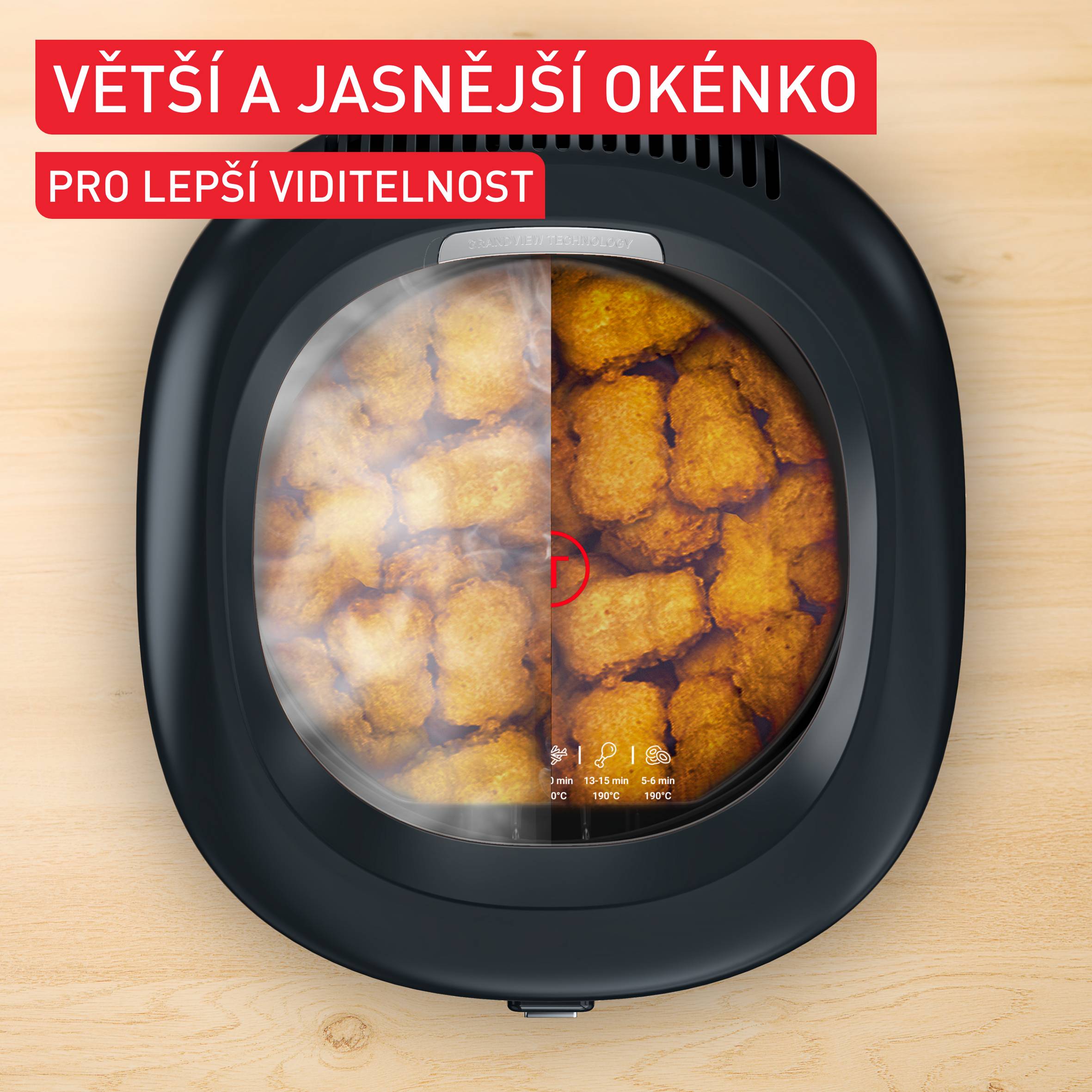 Olejová fritéza Tefal Filtra Vision+, FF2588E0, černá